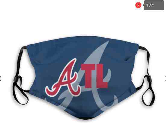 Atlanta Braves MLB Baseball Teams Waterproof Breathable Adjustable Kid Adults Face Masks  174