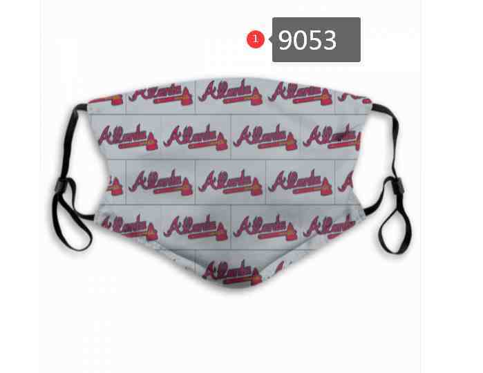 Atlanta Braves MLB Baseball Teams Waterproof Breathable Adjustable Kid Adults Face Masks 9053