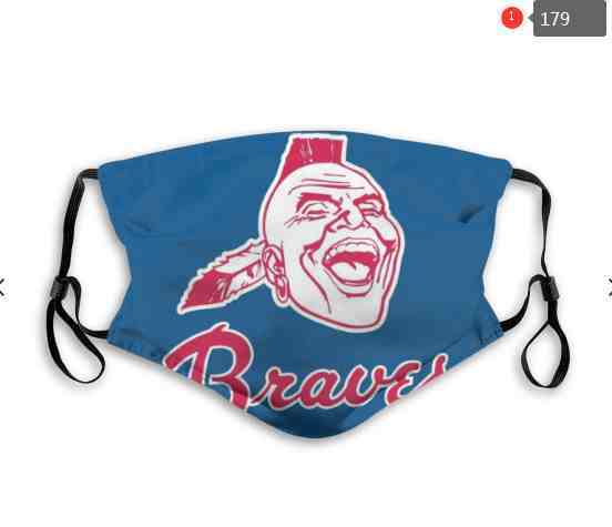 Atlanta Braves MLB Baseball Teams Waterproof Breathable Adjustable Kid Adults Face Masks  179