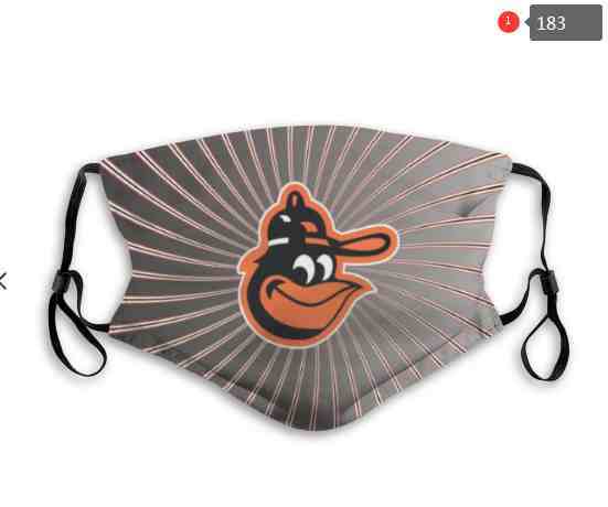 baltimore orioles MLB Baseball Teams Waterproof Breathable Adjustable Kid Adults Face Masks 183