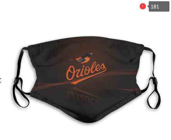 baltimore orioles MLB Baseball Teams Waterproof Breathable Adjustable Kid Adults Face Masks 181