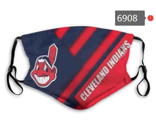 Cleveland Indians  MLB Baseball Teams Waterproof Breathable Adjustable Kid Adults Face Masks 6908