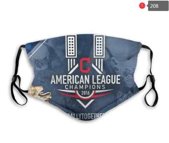 Cleveland Indians  MLB Baseball Teams Waterproof Breathable Adjustable Kid Adults Face Masks 208