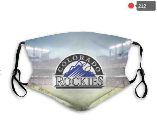 Colorado Rockies MLB Baseball Teams Waterproof Breathable Adjustable Kid Adults Face Masks 212