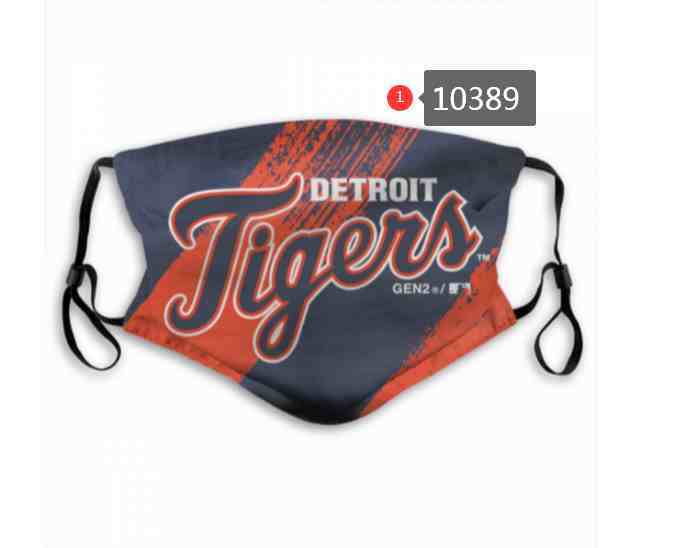 Detroit Tigers MLB Baseball Teams Waterproof Breathable Adjustable Kid Adults Face Masks 10389