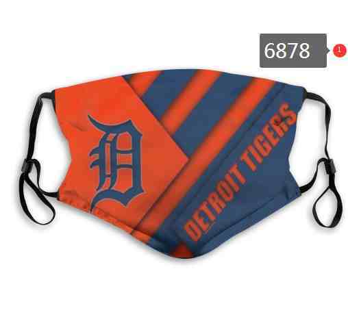 Detroit Tigers MLB Baseball Teams Waterproof Breathable Adjustable Kid Adults Face Masks 6878