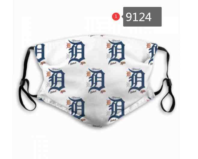 Detroit Tigers MLB Baseball Teams Waterproof Breathable Adjustable Kid Adults Face Masks 9124