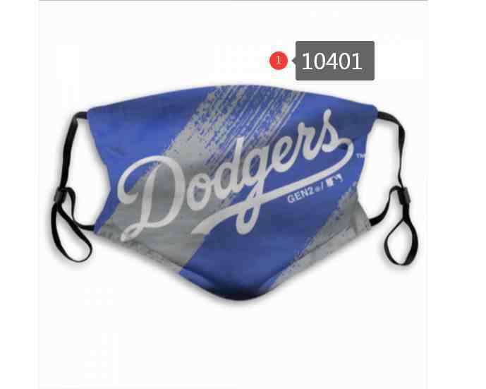 Los Angeles Dodgers  MLB Baseball Teams Waterproof Breathable Adjustable Kid Adults Face Masks 10401