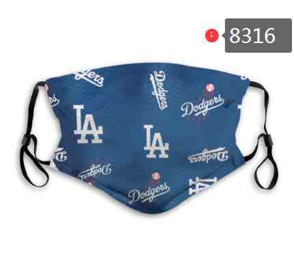 Los Angeles Dodgers  MLB Baseball Teams Waterproof Breathable Adjustable Kid Adults Face Masks 8316
