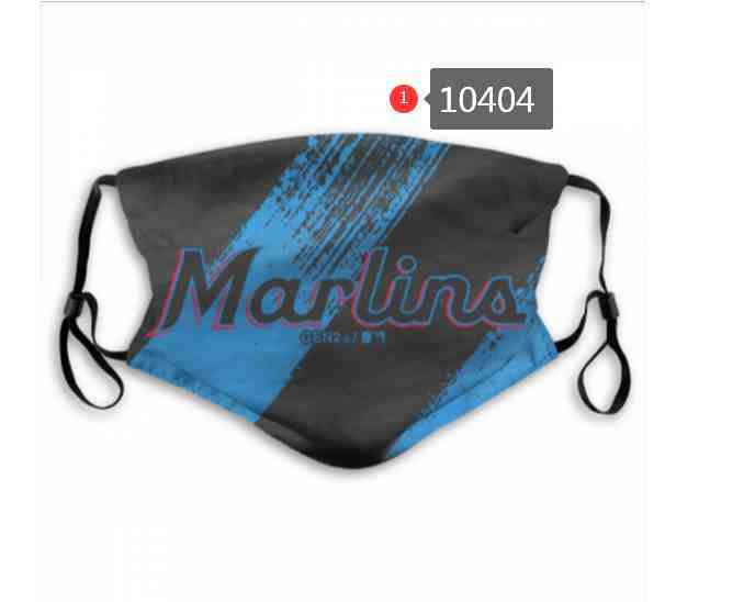 Miami Marlins  MLB Baseball Teams Waterproof Breathable Adjustable Kid Adults Face Masks 10404