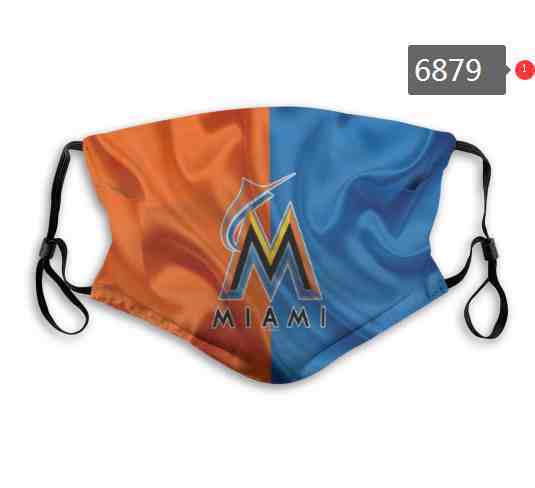Miami Marlins  MLB Baseball Teams Waterproof Breathable Adjustable Kid Adults Face Masks 6879