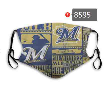 Milwaukee Brewers MLB Baseball Teams Waterproof Breathable Adjustable Kid Adults Face Masks 8595