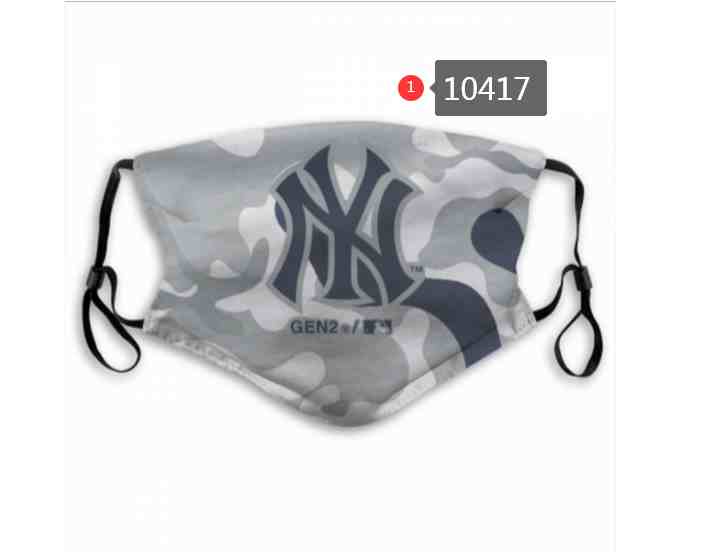 New York Yankees  MLB Baseball Teams Waterproof Breathable Adjustable Kid Adults Face Masks 10417