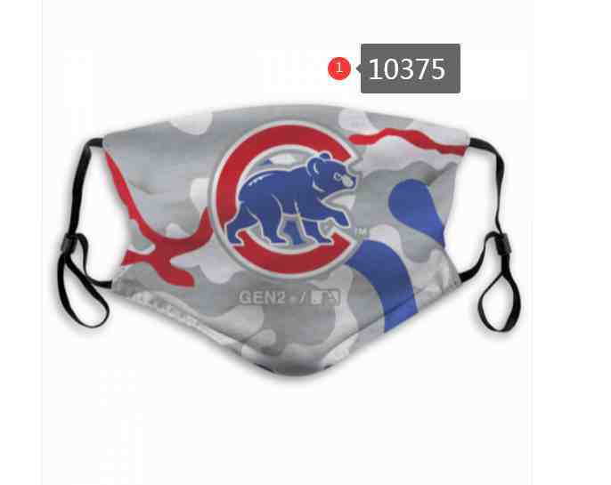 Chicago Cubs MLB Baseball Teams Waterproof Breathable Adjustable Kid Adults Face Masks  10375