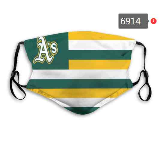 Oakland Athletics  MLB Baseball Teams Waterproof Breathable Adjustable Kid Adults Face Masks 6914