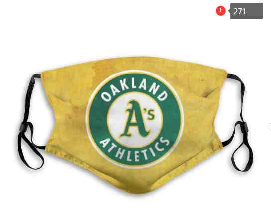 Oakland Athletics  MLB Baseball Teams Waterproof Breathable Adjustable Kid Adults Face Masks 271