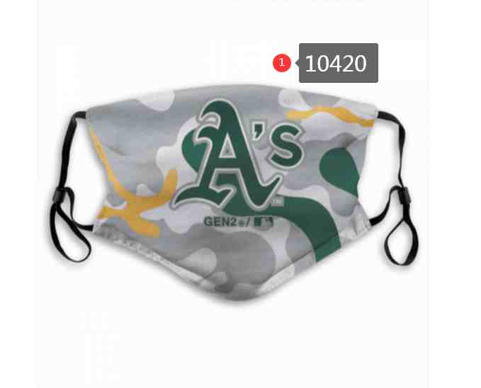Oakland Athletics  MLB Baseball Teams Waterproof Breathable Adjustable Kid Adults Face Masks 10420