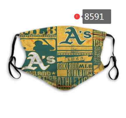 Oakland Athletics  MLB Baseball Teams Waterproof Breathable Adjustable Kid Adults Face Masks 8591