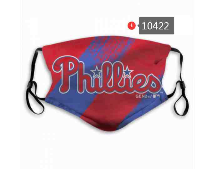 Philadelphia Phillies MLB Baseball Teams Waterproof Breathable Adjustable Kid Adults Face Masks 10422