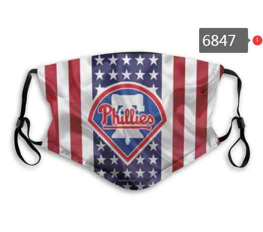 Philadelphia Phillies MLB Baseball Teams Waterproof Breathable Adjustable Kid Adults Face Masks 6847