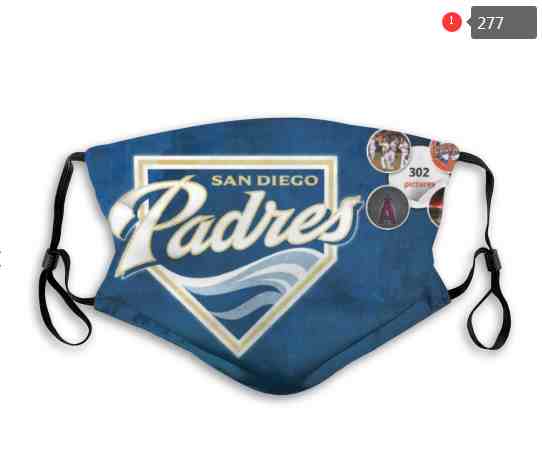 San Diego Padres MLB Baseball Teams Waterproof Breathable Adjustable Kid Adults Face Masks 277