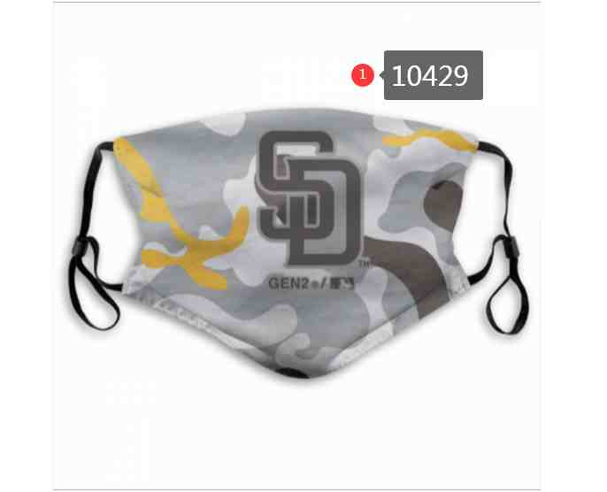 San Diego Padres MLB Baseball Teams Waterproof Breathable Adjustable Kid Adults Face Masks 10429