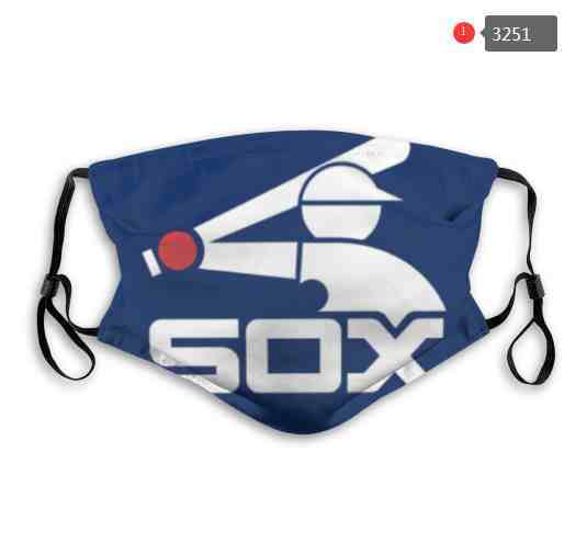 3251Chicago White SoxMLB Baseball Teams Waterproof Breathable Adjustable Kid Adults Face Masks