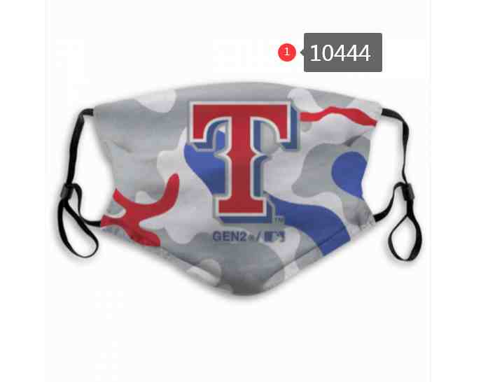 Texas Rangers MLB Baseball Teams Waterproof Breathable Adjustable Kid Adults Face Masks 10444