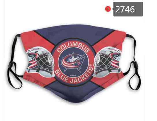 Blue Jackets   NHL Hockey Teams Waterproof Breathable Adjustable Kid Adults Face Masks 2746