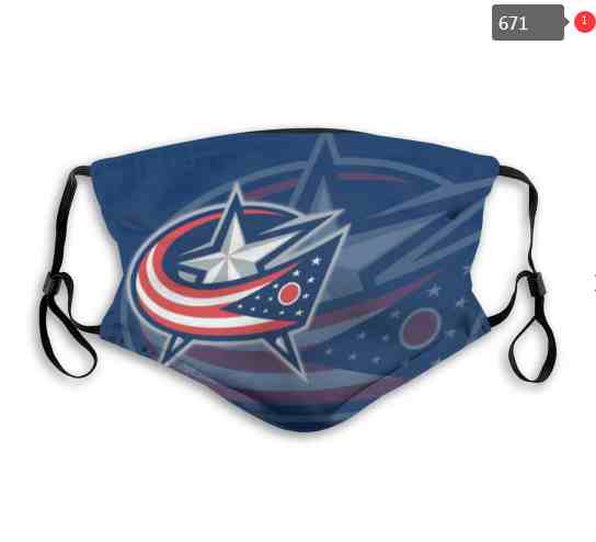 Blue Jackets   NHL Hockey Teams Waterproof Breathable Adjustable Kid Adults Face Masks 671