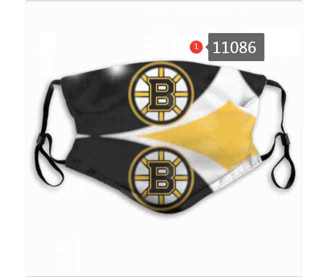 Boston Bruins  NHL Hockey Teams Waterproof Breathable Adjustable Kid Adults Face Masks 11086