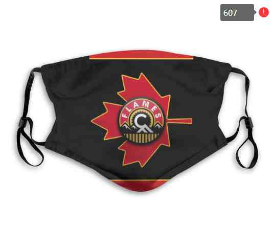Calgary Flames  NHL Hockey Teams Waterproof Breathable Adjustable Kid Adults Face Masks  607