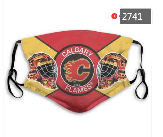 Calgary Flames  NHL Hockey Teams Waterproof Breathable Adjustable Kid Adults Face Masks  2741