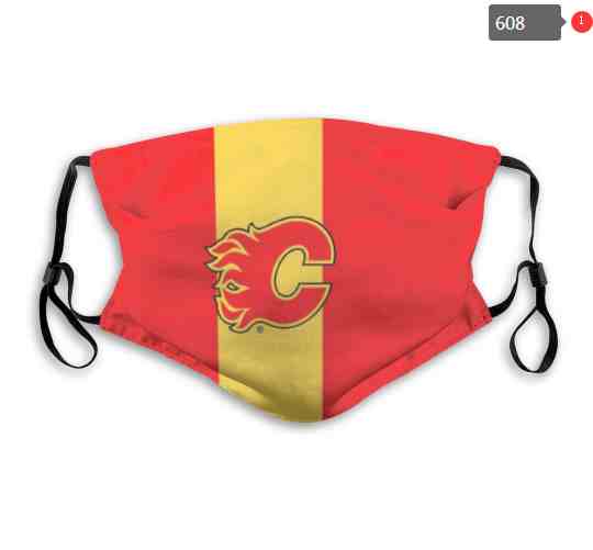 Calgary Flames  NHL Hockey Teams Waterproof Breathable Adjustable Kid Adults Face Masks  608