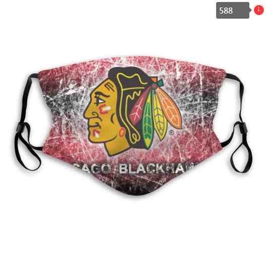 Chicago Blackhawks NHL Hockey Teams Waterproof Breathable Adjustable Kid Adults Face Masks  588