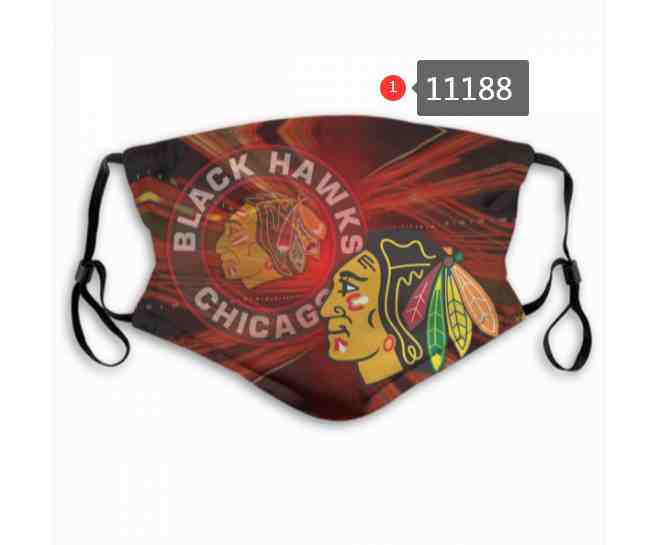 Chicago Blackhawks NHL Hockey Teams Waterproof Breathable Adjustable Kid Adults Face Masks  11188