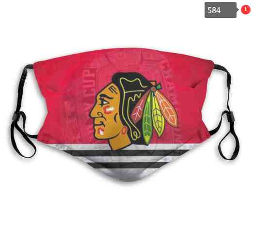 Chicago Blackhawks NHL Hockey Teams Waterproof Breathable Adjustable Kid Adults Face Masks  584