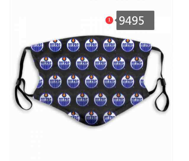 Edmonton Oilers  NHL Hockey Teams Waterproof Breathable Adjustable Kid Adults Face Masks  9495