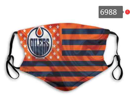 Edmonton Oilers  NHL Hockey Teams Waterproof Breathable Adjustable Kid Adults Face Masks  6988