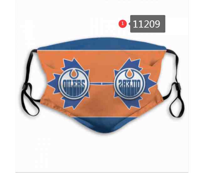 Edmonton Oilers  NHL Hockey Teams Waterproof Breathable Adjustable Kid Adults Face Masks  11209