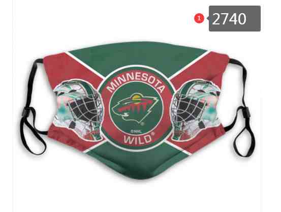 Minnesota Wild  NHL Hockey Teams Waterproof Breathable Adjustable Kid Adults Face Masks  2740