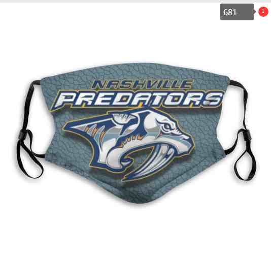 Nashville Predators NHL Hockey Teams Waterproof Breathable Adjustable Kid Adults Face Masks  681
