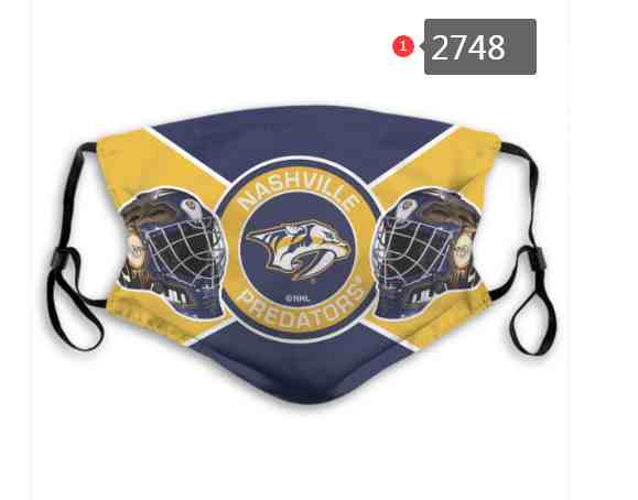 Nashville Predators NHL Hockey Teams Waterproof Breathable Adjustable Kid Adults Face Masks  2748