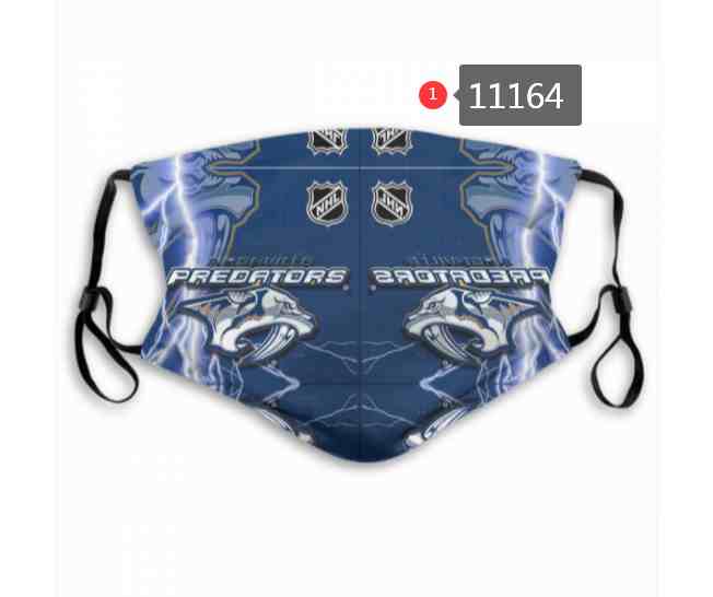 Nashville Predators NHL Hockey Teams Waterproof Breathable Adjustable Kid Adults Face Masks  11164