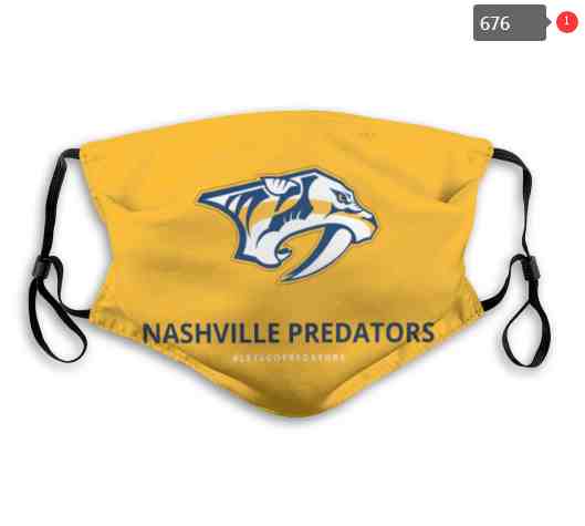 Nashville Predators NHL Hockey Teams Waterproof Breathable Adjustable Kid Adults Face Masks  676