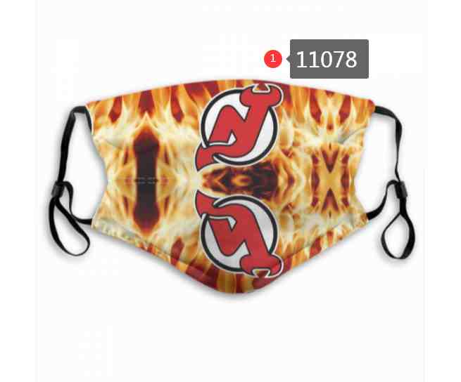 New Jersey Devils  NHL Hockey Teams Waterproof Breathable Adjustable Kid Adults Face Masks  11078