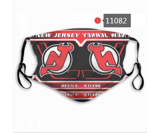 New Jersey Devils  NHL Hockey Teams Waterproof Breathable Adjustable Kid Adults Face Masks  11082