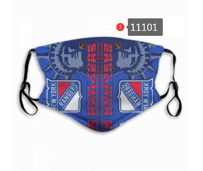 NY Rangers NHL Hockey Teams Waterproof Breathable Adjustable Kid Adults Face Masks  11101