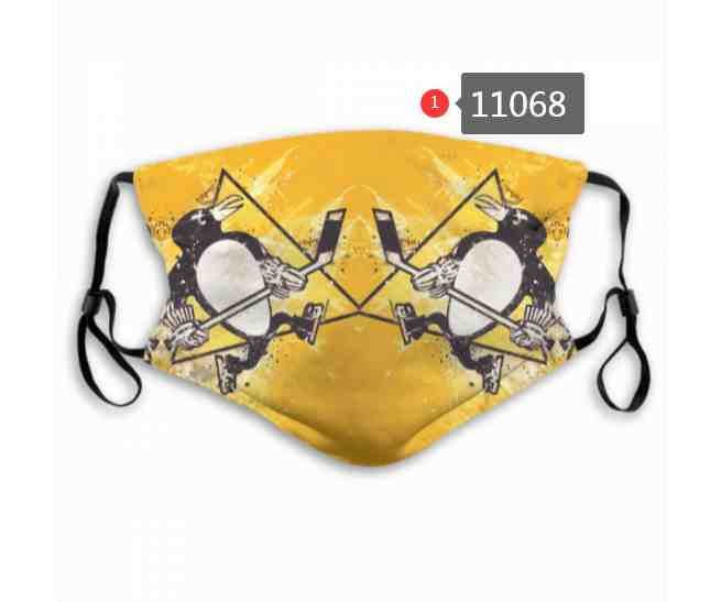 Pittsburgh Penguins NHL Hockey Teams Waterproof Breathable Adjustable Kid Adults Face Masks  11068