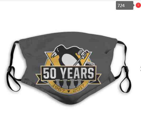 Pittsburgh Penguins NHL Hockey Teams Waterproof Breathable Adjustable Kid Adults Face Masks  724
